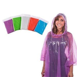 Emergency Rain Ponchos Bulk Pack Waterproof Disposable Travel Camping Festival